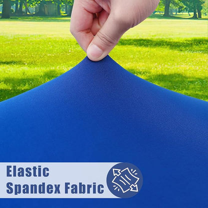 Moosfor Spandex 8 Foot Rectangle Table Cloth, Elastic Fitted Tablecloths for Picnic, Stretch Washable Patio Table Cover for Outdoor, Camping, Banquet and Parties (Blue, 36"x96")