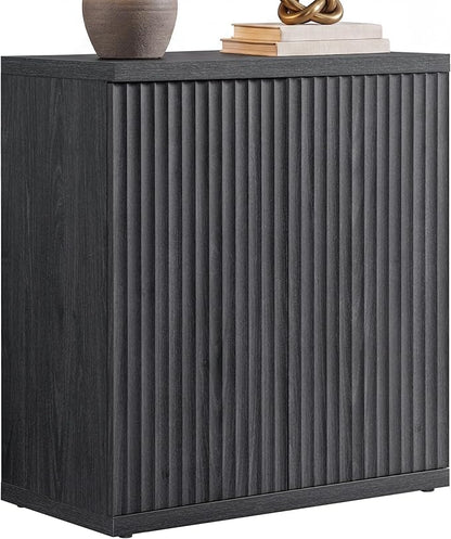SICOTAS Buffet Cabinet with Storage Accent Sideboard Modern Credenza with Doors & Shelves Fluted Media Console Mid Century Coffee Bar Table for Living Room Kitchen Dining Room Hallway