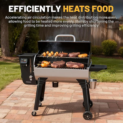Replacement Induction Fan Kit High Temperature Resistant BBQ Blower, Compatible with Traeger, Pit Boss & Camp Chef Wood Pellet Grill Smokers