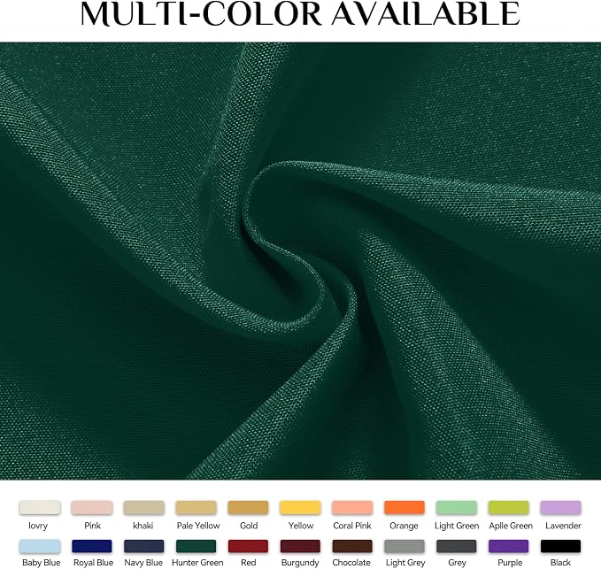 Softalker Square Tablecloth, Waterproof Table Cloths Wrinkle Free Fabric Washable Polyester Table Cover for Dining Tables Party Outdoor Camping Parties Buffet - 70 x 70 inch,Green