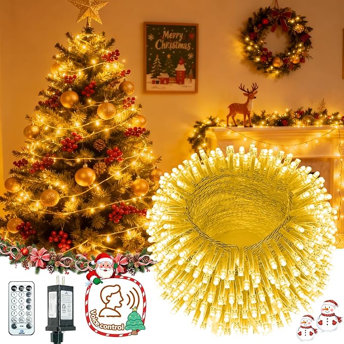 2026 New Voice Control Connectable 88FT 240LED String Lights Indoor Outdoor Clear Wire Twinkle Fairy Light Plug in with Timer for Bedroom Classroom Wedding Tree Patio Decor