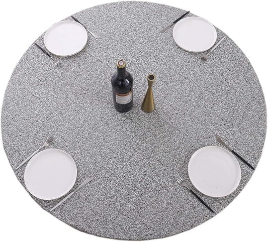 Walrus Round Vinyl Fitted Tablecloth with Flannel Backing Elastic Edge Design Table Cover Waterproof Oil-Proof PVC Table Cloth Stain-Resistant Best for 37"-44" Round