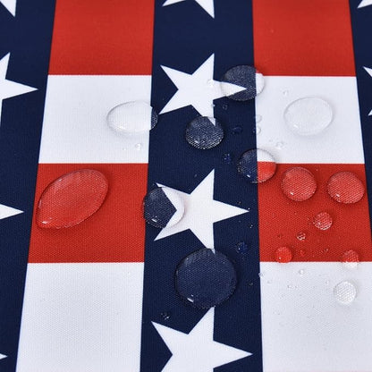 Waterproof Patriotic Tablecloth Fabric - Oblong 52x70 Inch Independence Day Buffalo Tartan Table Cloth for Indoor/Outdoor Use - Washable Tabletop Cover for Dinner, BBQs, and Parties