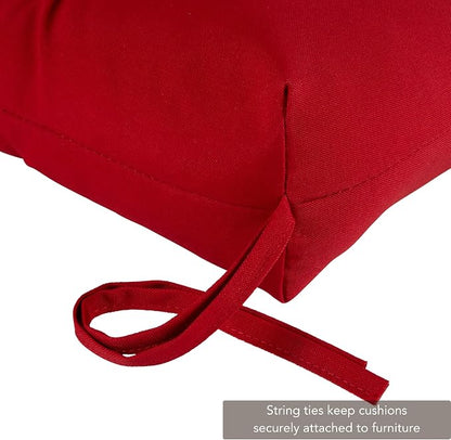 Greendale Home Fashions Outdoor 44x22-inch High Back Chair Cushions (Set of 2), Fire