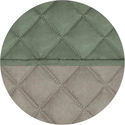 PureFit Reversible Quilted Couch Covers for Dogs Loveseat Sofa Cover 54" | Greyish Green/Beige, Water Resistant Couch Protector, Washable Pet Couch Cover with Non Slip and Elastic Straps For Kids