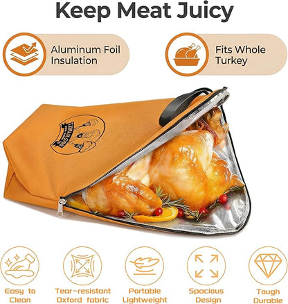 BBQ Meat Resting Blanket, Reusable Meat Resting Bag for Resting Meat for Smoker Accessories/Kitchen/Dough/Party/Picnic/Camping,Christmas Birthday Gift for Men and BBQ Lovers（21inch）
