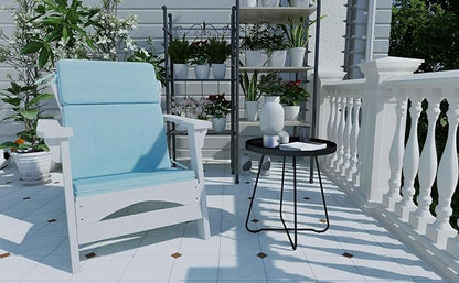 Indoor Outdoor High Back Dining Chair Cushions Replacement Patio Seat Cushion Fade Resistance, Set of 2 (Olefin Light Blue)