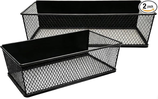 Magnetic Storage Bin for Traeger Smoker Grill Caddy, Magnetic Basket Organizer Holder for Fridge Magnetic Storage Bin Box Containers for Refrigerator Whiteboard Classroom, 2 Pack
