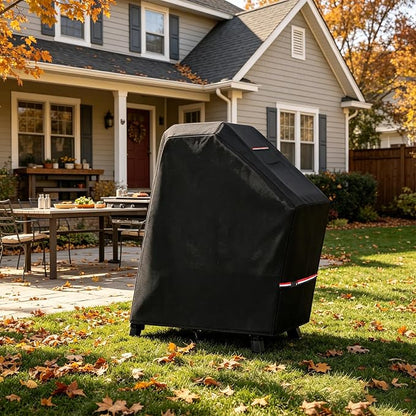 Grill Cover for Ninja XSKUNSTAND Outdoor Stand with One Side Tables,Compatible with Artisan Pizza Oven MO201,Ninja Woodfire Collection OG700,OG800, OG900, & OO100 Series(Cover Only)