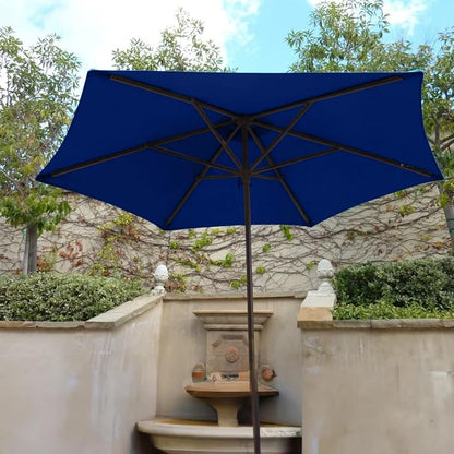 Formosa Covers 9ft 6 Ribs Market Patio Umbrella Replacement Canopy - Top Canvas - 600D UV Protective and Water Resistant Umbrella Olefin Fabric- Premium Quality Replacement Canopy Cover ONLY (Navy)