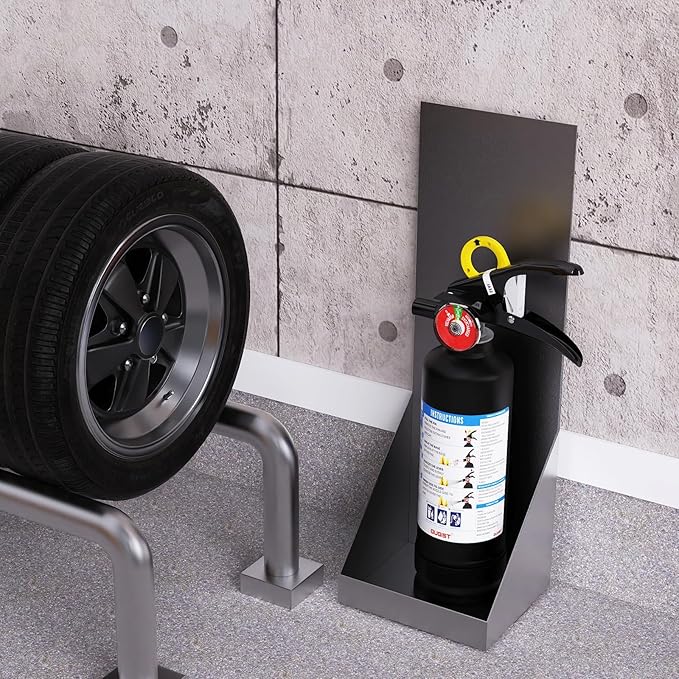 Ougist ABC Dry Powder Fire Extinguisher 2.5 lb 1‑A:10‑B:C Rated with Quick‑Release Handle for Home Kitchen Vehicle Safety Model FF1KG