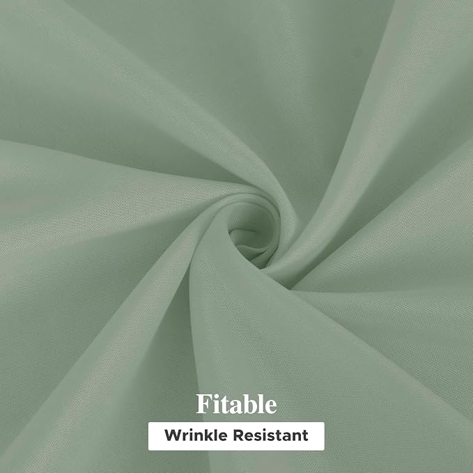 Fitable 6 Pack Sage Green Tablecloths for Rectangle Tables, 90 x 132 Inch | Wrinkle & Stain Resistant, Washable Polyester Fabric, For Wedding Party Banquet Formal Events Fall Thanksgiving Harvest