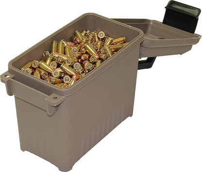 MTM AC15-72 Ammo Can Mini for Bulk Ammo, Water-Resistant Seal, Double Padlock Tabs, 12-Pound Capacity, USA Made, Dark Earth