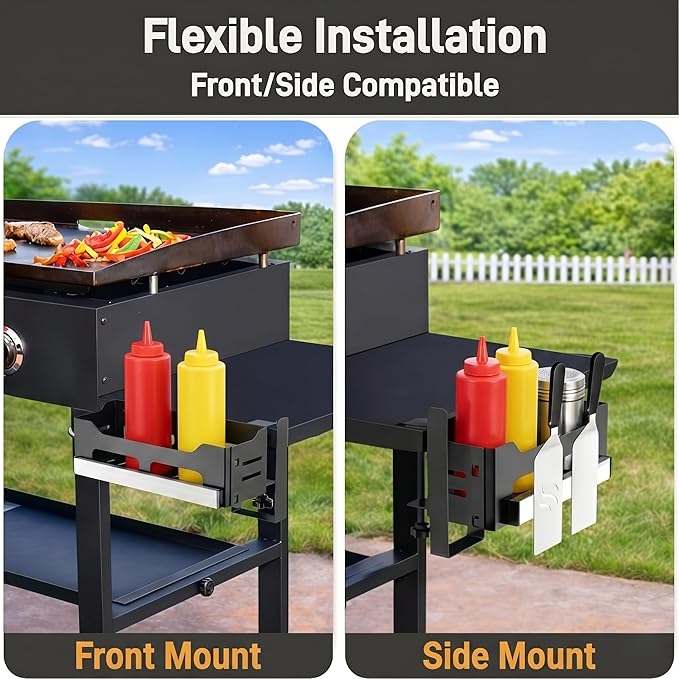 Blackstone Caddy, Griddle Caddy for Blackstone 22/28/36 Inch Griddles, Space Saving Grill Storage Organizer with Paper Towel Holder & Magnetic Tool Holder