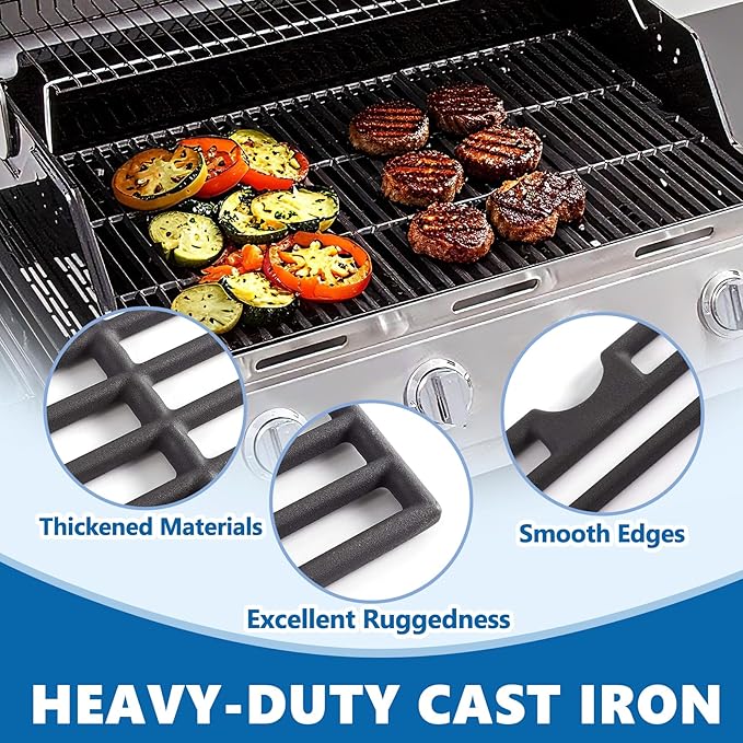 SafBbcue DGF493BNP 16.5" Grill Grates for Dyna Glo DGH474CRP DGH483CRP DGB494SPB DGB495SDP, Backyard BY13-101-001-12 GBC1440W, Kenmore 146.23678310 146.16132110 146.20164510 146.23679310 Grill Parts