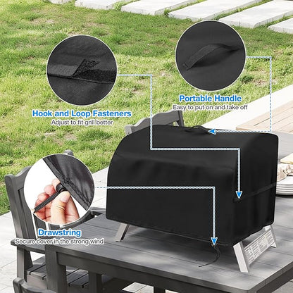 Grill Cover for Char Broil Grill2Go X200 Portable Propane Gas Grill, Waterproof Small Table Top BBQ Grill Cover, Heavy Duty 600D Outdoor Tabletop Grill Cover