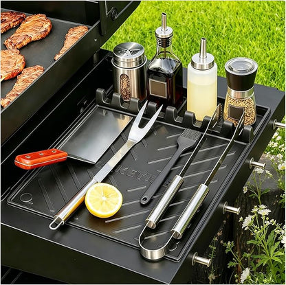 CAKETIME Silicone Grill Mats for Blackstone George Foreman Griddle Baking Cooking Kitchen Heat Resistant Camping RV Travel Essential Electric Fryer BBQ Gift Patio Park Garden Outside Summer Must Have