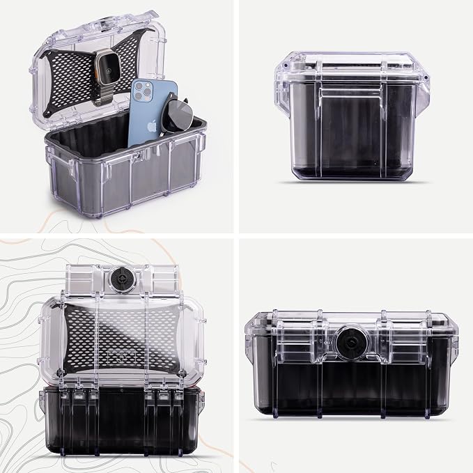 Evergreen 58 Waterproof Dry Box Protective Case - Travel Safe/Mil Spec/USA Made - for Cameras, Lenses, Phones, Pistols, First Aid, Boating, Water Sports, Tacklebox, Ammo Can, Deck Boxes