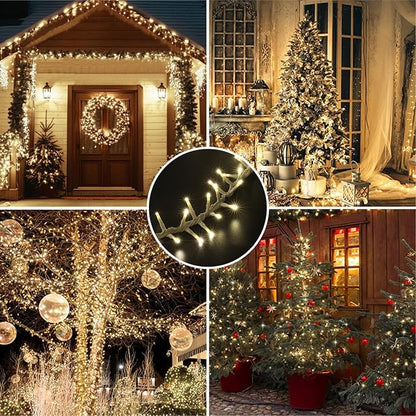 500 LED String Lights - 46ft 500LED Outdoor/Indoor Plug-in Twinkle Fairy Lights with 11 Modes - Warm White