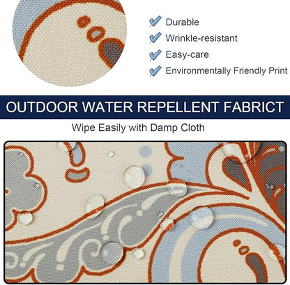 NettyPro Outdoor Patio Bench Swing Cushion Cover Replacement Water Resistant UV Protection Outside Loveseat Cushion Slipcovers with Zipper, 42 x 18 x 3 Inch