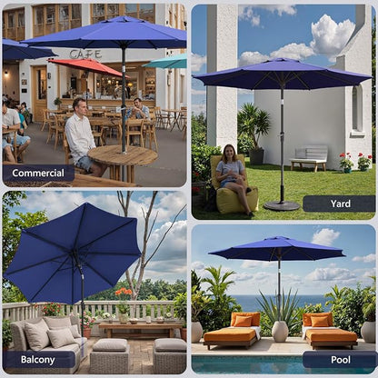 Outdoor Patio Umbrella, 8 Ribs Market Table Umbrella