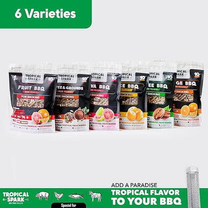 Wood Pellets | Perfect for BBQ, Smoking, Grilling, Bake, Roast, Braise | Premium 100% All-Natural | Coffee Wood | 1 lb. Bag