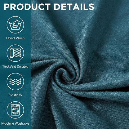 Peryiter 3 Pcs Couch and Loveseat Sofa Covers,Peacock Blue,Milk Silk | Armchair Covers for Living Room, Sofa Cushion Slipcover, Furniture Protector, Polyester and Spandex, Washable