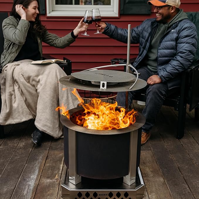Breeo Smokeless Fire Pit (X Series 19, Corten Steel) | 22.1 inch Smokeless Fire Pit for Outside | 47 Pounds | Ideal for Families | Compatible with Wide Range of Breeo Accessories