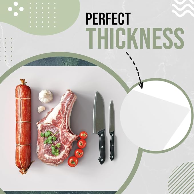 Crown Display Disposable Cutting Boards for Kitchen XL 50 Count White Cutting Board 18 Inch X 24 Inch Flexible Cutting Boards For Kitchen ~ Patent Pending ~ Recyclable Disposable Cutting Board Sheets