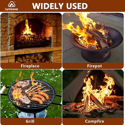 Lumberer 60 pcs Tumbleweed Fire Starter, Waterproof, All-Weather,for Fireplace Indoor, Campfires, Grill, Wood Stove, Fire Pit, Smoker, Chimney, Pizza Oven and Coal Stove.