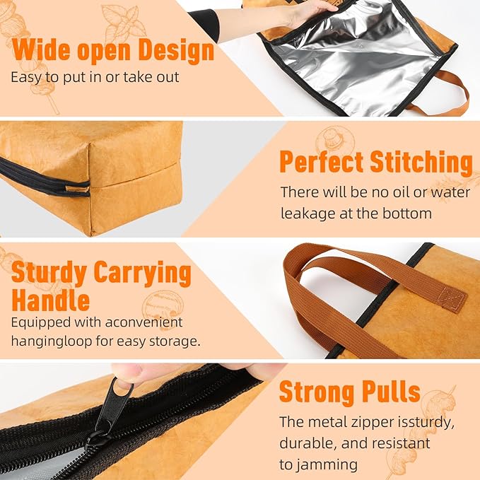 BBQ Blanket for Resting Meat-Air Fryer/Dough/Kitchen/Smoker Accessories Party Picnic Camping-Insulated Bag for Brisket/Pork Shoulder/Turkey-Anniversary Birthday Gift for Men (23in)
