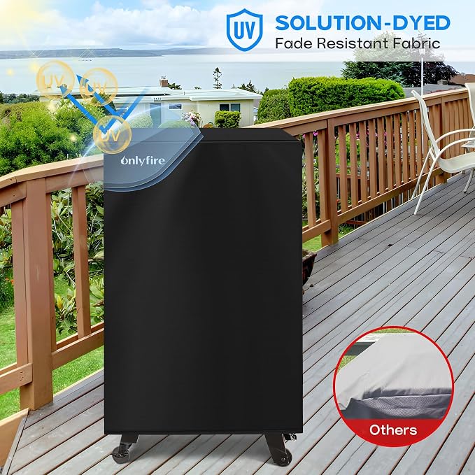 Onlyfire 40 Inch Electric Smoker Cover for Masterbuilt Propane Smoker | 30" L x 20" W x 41.3" H,Waterproof Vertical Electric Smoker Cover, Outdoor Smoker Grill Covers