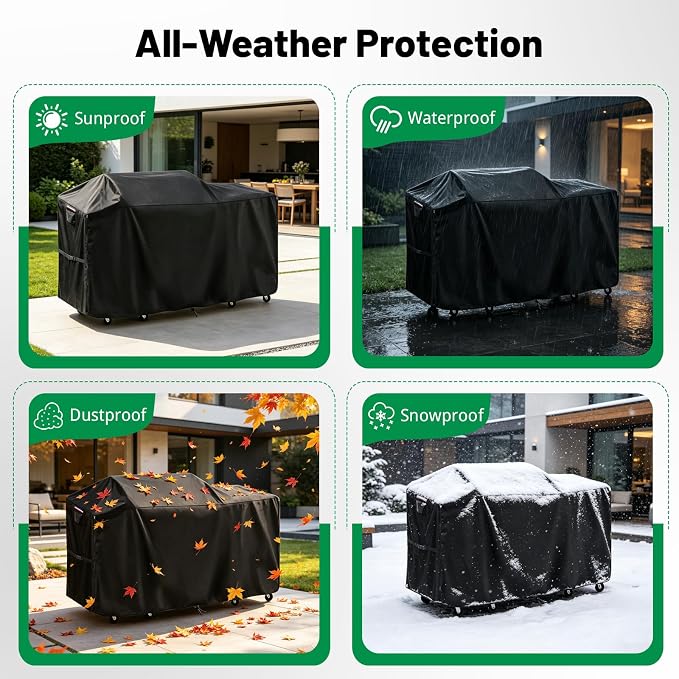 82 Inch Island Grill Cover, Outdoor Kitchen BBQ Waterproof Cover | Heavy Duty Outdoor Large Island Covers for Patio BBQ, 82"L x 25"W x 50"H