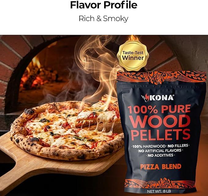 Kona Pizza Blend Smoker Pellets, Intended for Ninja Woodfire Outdoor Grill, 16 lb Resealable Bag