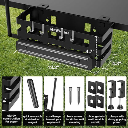 Griddle Caddy for Blackstone Griddles Accessories, Space Saving Grill Accessories Storage Caddy, BBQ Accessories Holder for Blackstone 28”-36” Grill with a Magnetic Tool Holder Paper Towel Holder