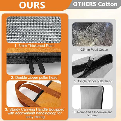 BBQ Blanket for Resting Meat, Insulated Bag with Wide Mouth for Brisket, Pork Shoulder, Turkey, Suitable for Smoker, Kitchen, Camping, Picnic, Birthday Gift for Men Dad Husband (21 inch)