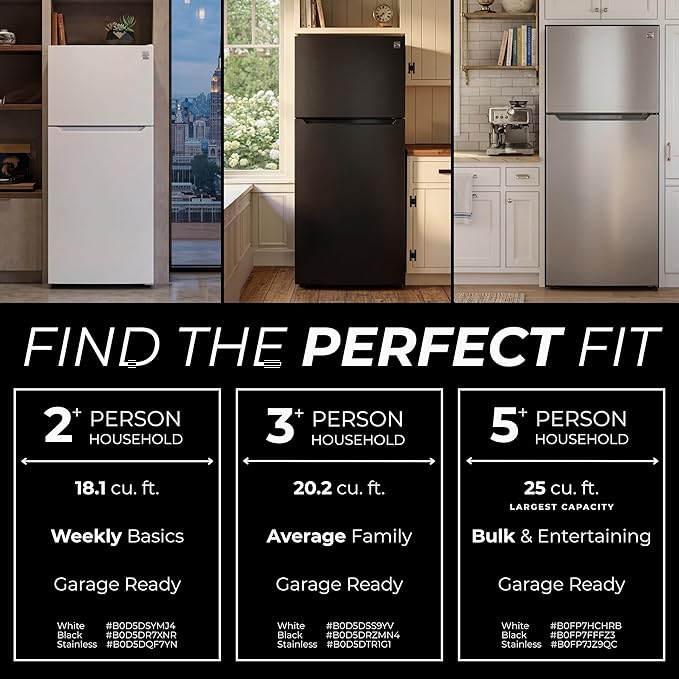 Kenmore 20.2 cu. ft. 30" Wide Top Mount Refrigerator - FPR Metallic Steel