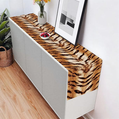 Tiger Print Table Runner,Dining Decor for Kitchen Coffee Table Family Dinners Holiday Parties Wedding Events Decor(13x72 inch)