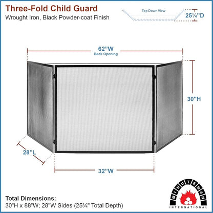 Minuteman International Large Three-Fold Child Guard for Wood and Pellet stoves