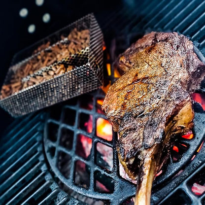 Kaduf Pellet Smoker Tray 5"x8"- 12 Hours of Billowing Smoke, Smoker Tube for Hot & Cold Smoking Meat, Fish, Cheese with Wood Pellets, Works in any Type of Grill or Smoker, Free eBook Smoking Recipes