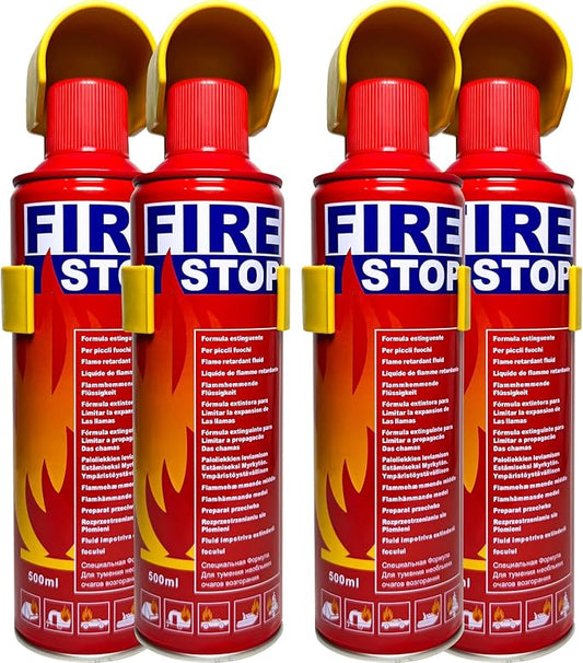 4-Pack Fire Extinguisher with Mount Brackets，Portable for Home, Kitchen, Car, Boat，BBQ -Multi-Purpose Fire Protection