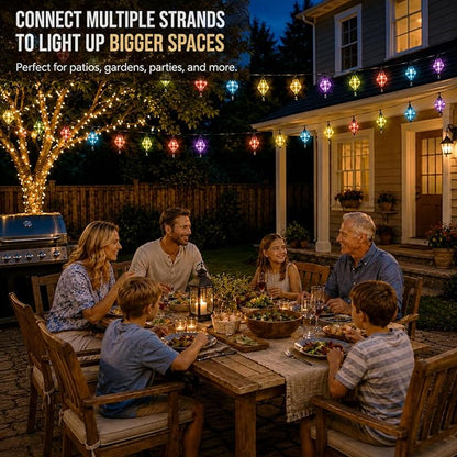 Vigdur Multicolor Flower String Lights, Decorative String Lights Plug in with 10 Bulbs Connectable, Indoor Outdoor Patio Light for Party Wedding Bedroom Bistro Cottagecore Decor