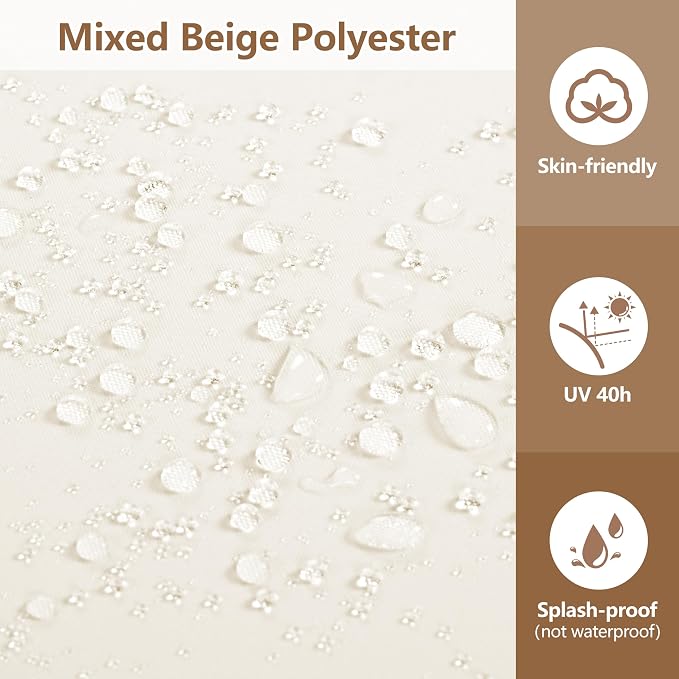 Merax Outdoor Acacia Wood & Rope 3-Seater Patio Sofa with Water-Repellent Cushions, Handmade Woven Garden Sofa for Poolside & Deck