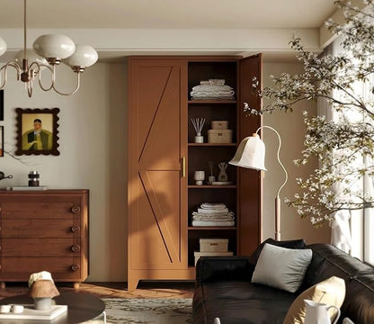 71" H Metal Storage Cabinet,Food Pantry Cabinets with Doors,Tall Cabinet,Kitchen Pantry Storage Cabinets