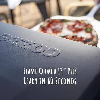 Cozze 13" Gas Pizza Oven with Rotating Pizza Stone for Easy Restaurant-Style Pizza at Home – Triple Burner, Built-In Thermometer, Fast 15-Min Preheat, Portable Outdoor Pizza Oven | Built-In Thermometer | Fast 15-Min Preheat | Restaurant-Style Pizza | P...