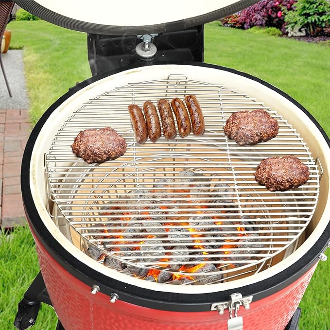 onlyfire Stainless Steel Charcoal Ash Basket Fits X-Large Big Green Egg Ceramic Grills, Charcoal Basket Big Green Egg Accessories