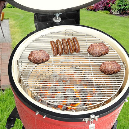 onlyfire Stainless Steel Charcoal Ash Basket Fits X-Large Big Green Egg Ceramic Grills, Charcoal Basket Big Green Egg Accessories