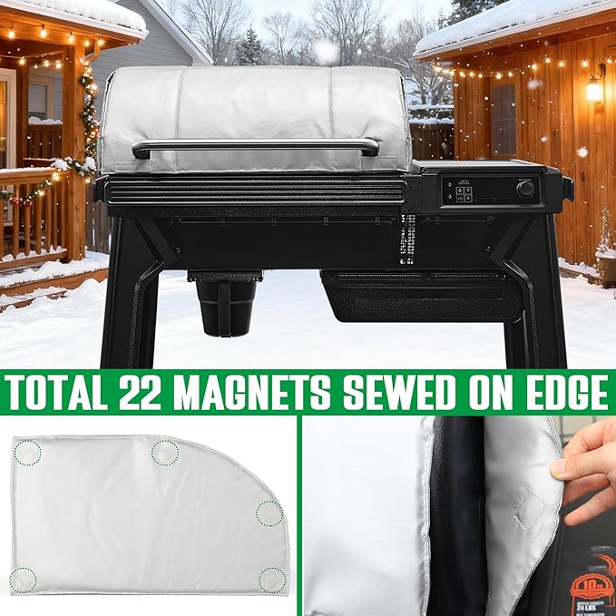 Grill Insulated Blanket for Traeger Woodridge Smoker Cover Thermal Insulation Replacement Parts Insulator Wood Pellet Grills BBQ Winter Accessory