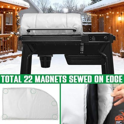 Grill Insulated Blanket for Traeger Woodridge Smoker Cover Thermal Insulation Replacement Parts Insulator Wood Pellet Grills BBQ Winter Accessory