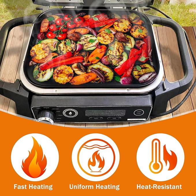 OG701 Griddle Plate Insert for Ninja Woodfire Outdoor Grills OG700 Series, Premiun Non-Stick Griddle Pan for Ninja XSKGRDPLT Woodfire OG701 Grill Accessories